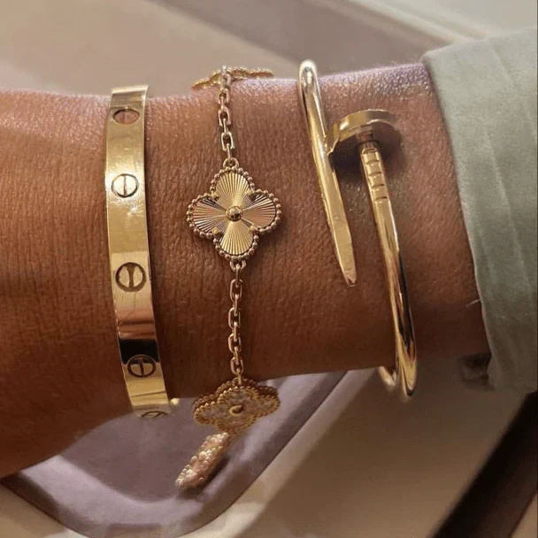 3-Piece Bracelet Set - Gold