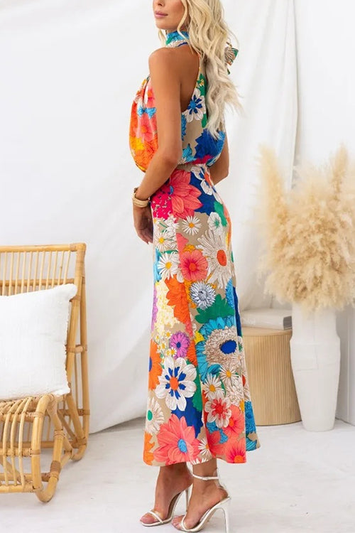 Rhiann - Vibrant Floral Maxi Dress