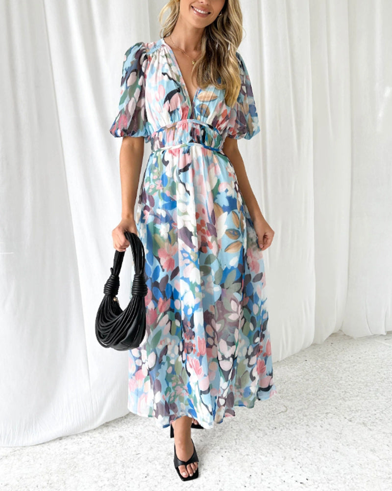 Annie - Boho Floral Maxi Dress