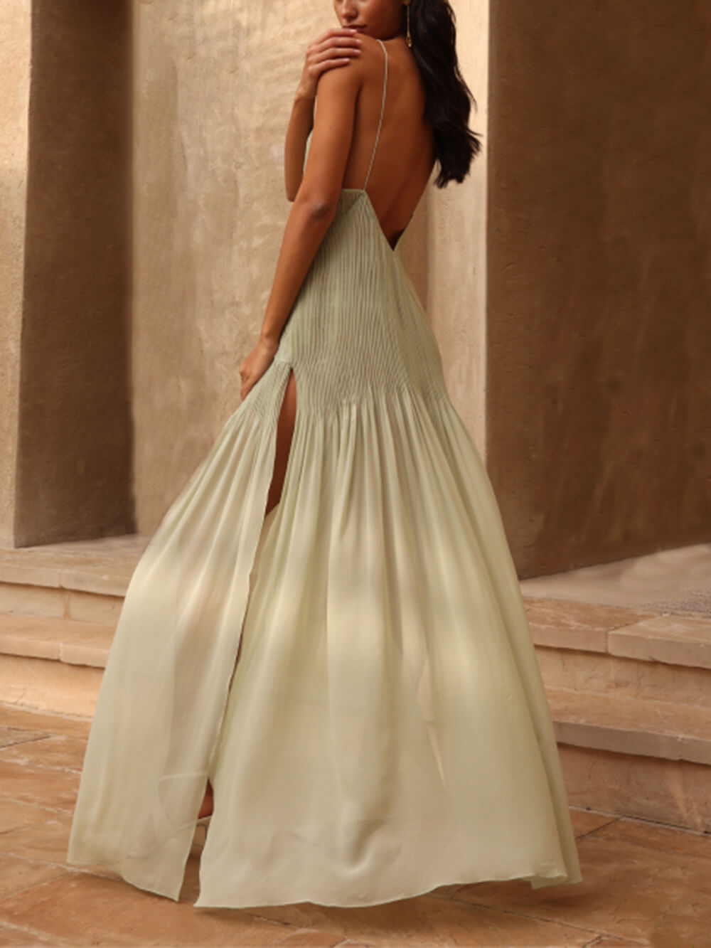 Valery - Ethereal Pleated Maxi Dress