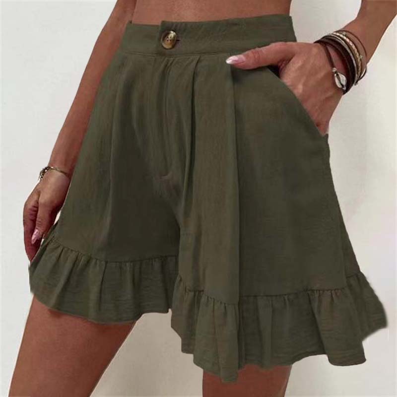 Kissha - Flowy Ruffle Hem Shorts