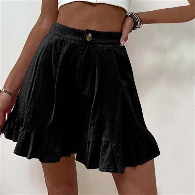 Kissha - Flowy Ruffle Hem Shorts