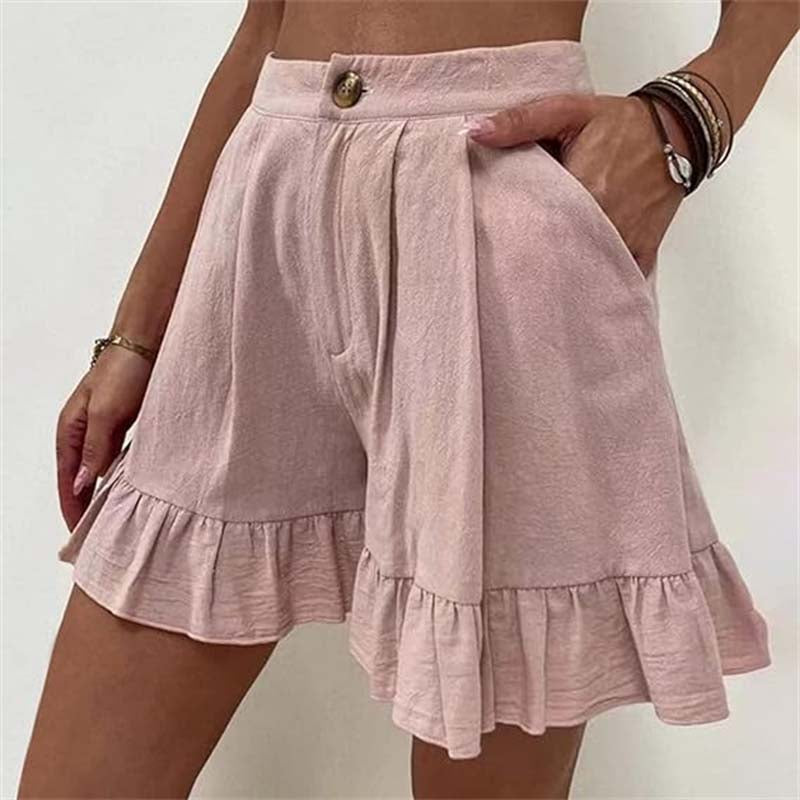 Kissha - Flowy Ruffle Hem Shorts