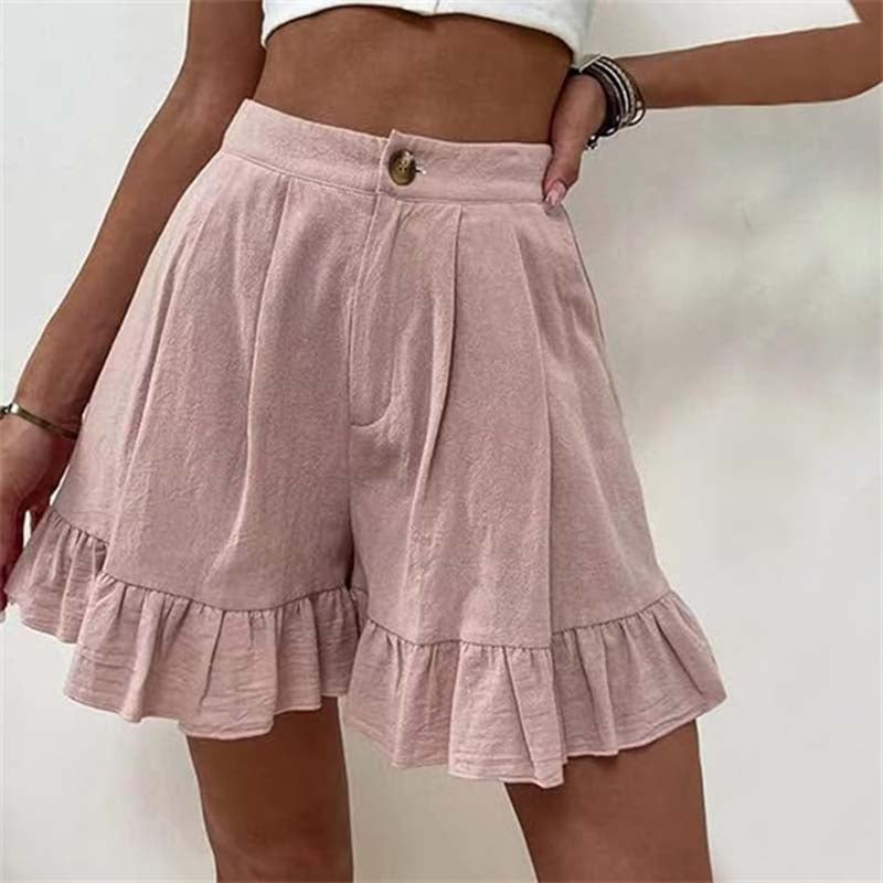 Kissha - Flowy Ruffle Hem Shorts