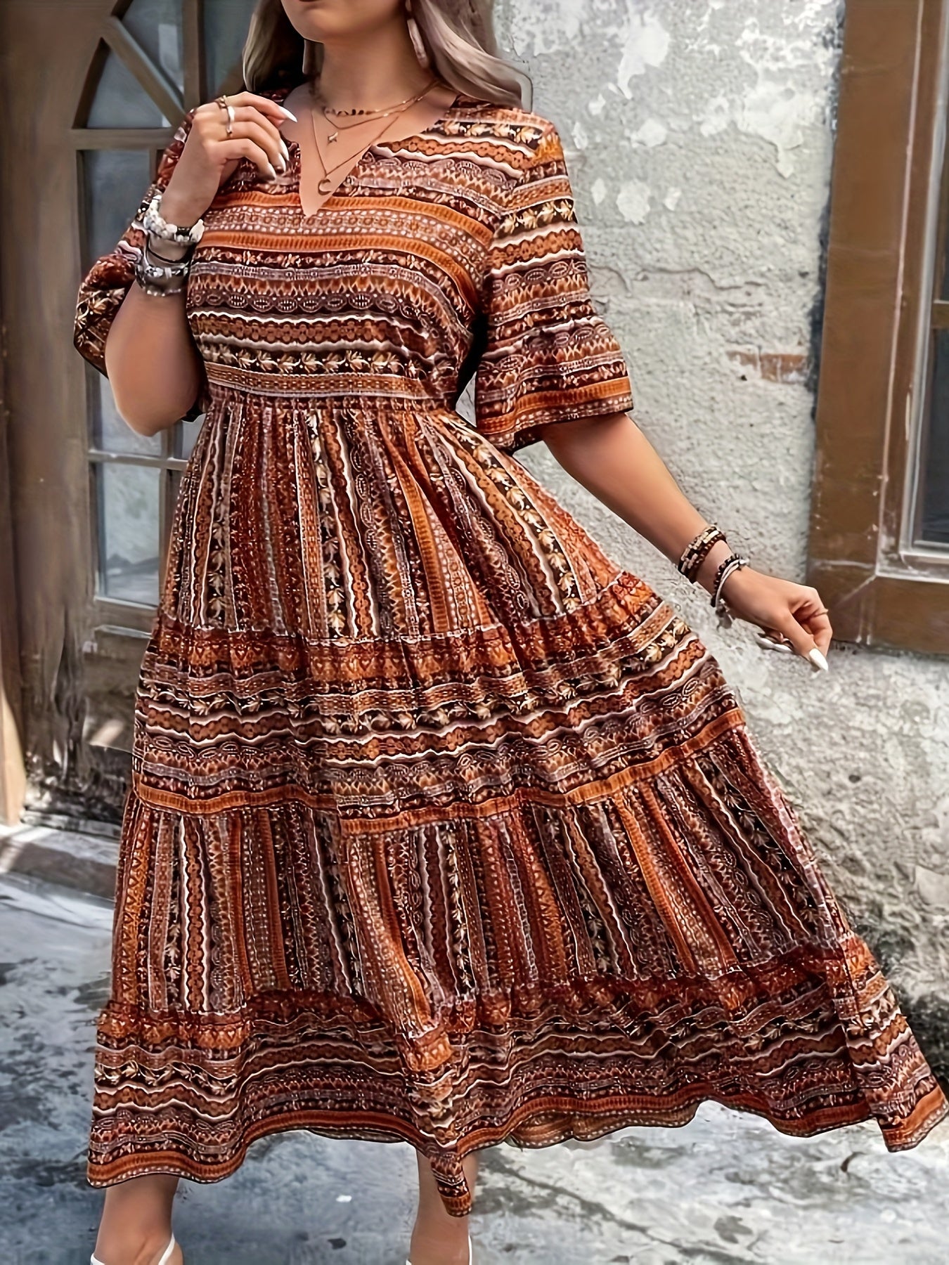 Zafira™ - Ethnic Flowy Dress