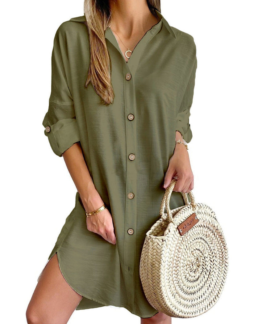 Cassy - Button-Up Shirt Dress