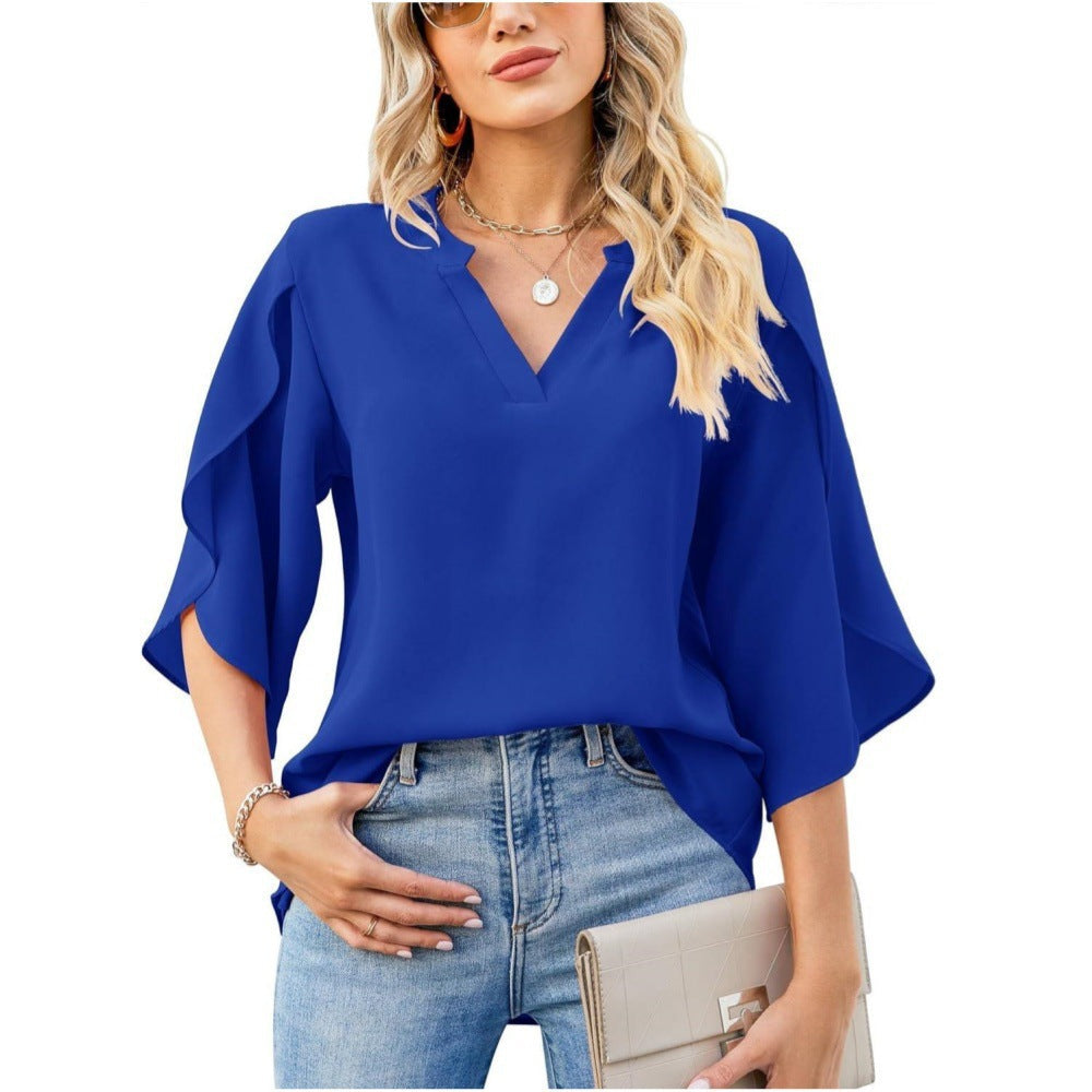 Leni - Elegant V-Neck Top