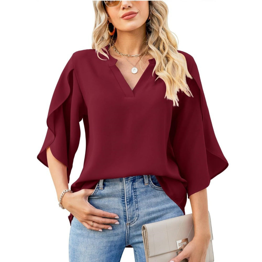 Leni - Elegant V-Neck Top