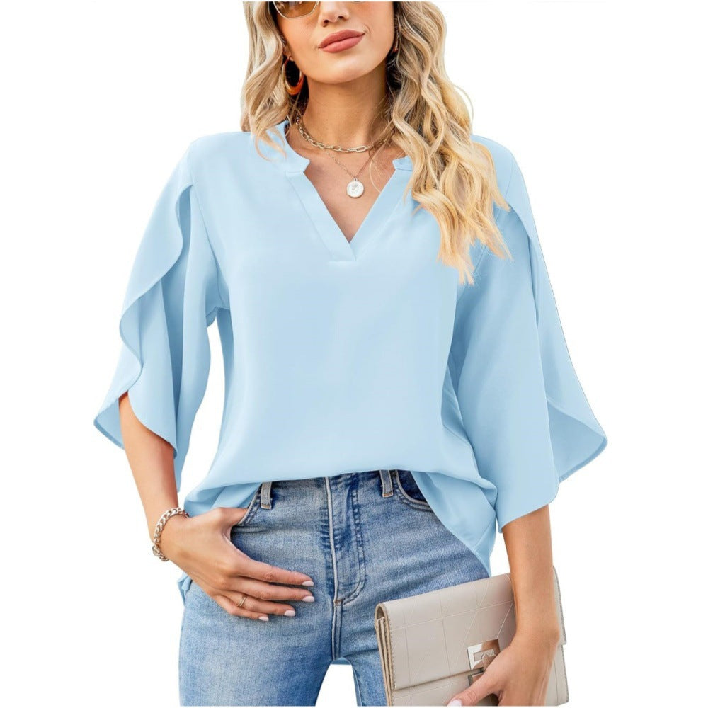 Leni - Elegant V-Neck Top