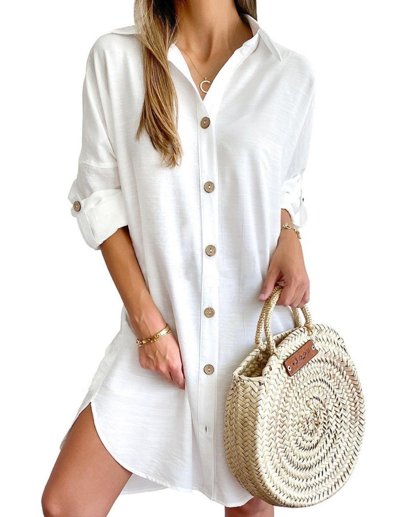 Cassy - Button-Up Shirt Dress