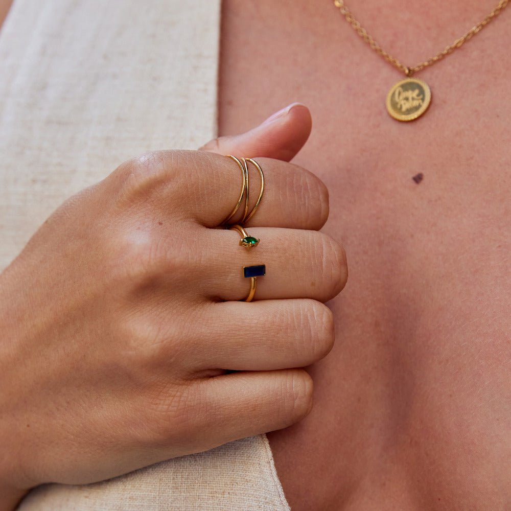 Gold Amore Crystal Ring