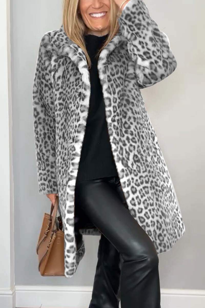 SHARMAINE™ - Leopard Print Coat