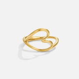 Melted Gold Heart Ring