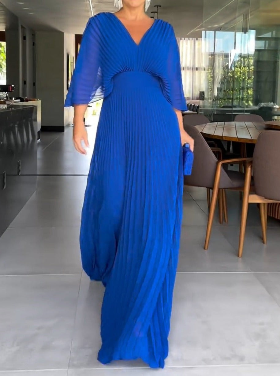 Anita  - Vibrant Pleated Maxi Dress